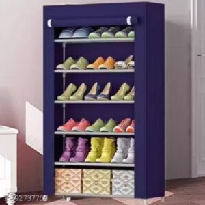 VMV-STORE PLASTIC PIPE 6 LAYER SHOE RACK COVER BLUE (Copy)